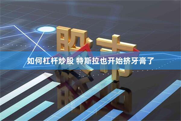 如何杠杆炒股 特斯拉也开始挤牙膏了